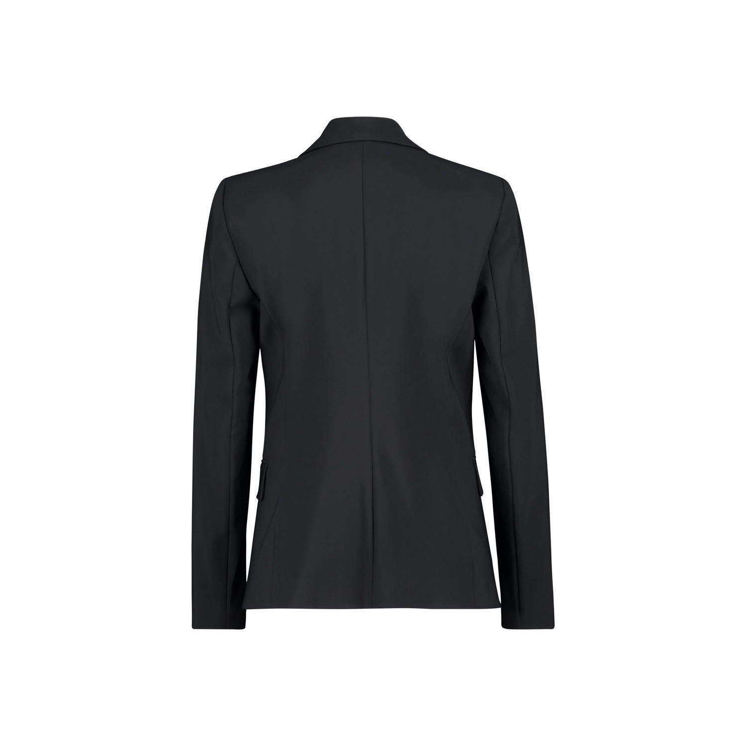 Claudia Sträter jersey getailleerde blazer zwart