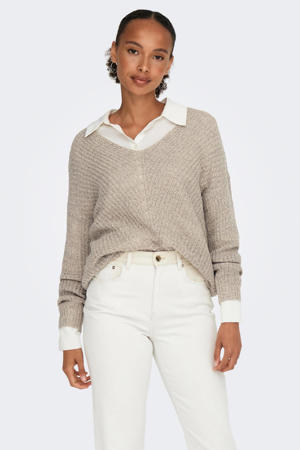 gebreide trui JDYNEW beige