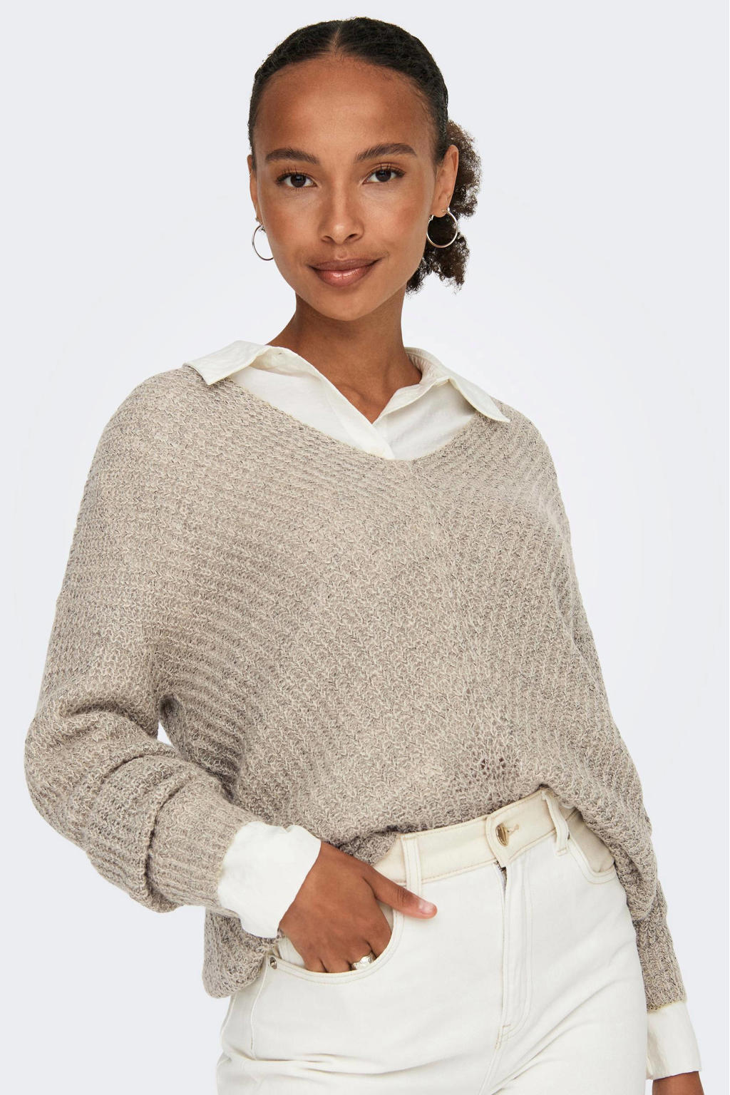 JDY gebreide trui JDYNEW blauw | wehkamp