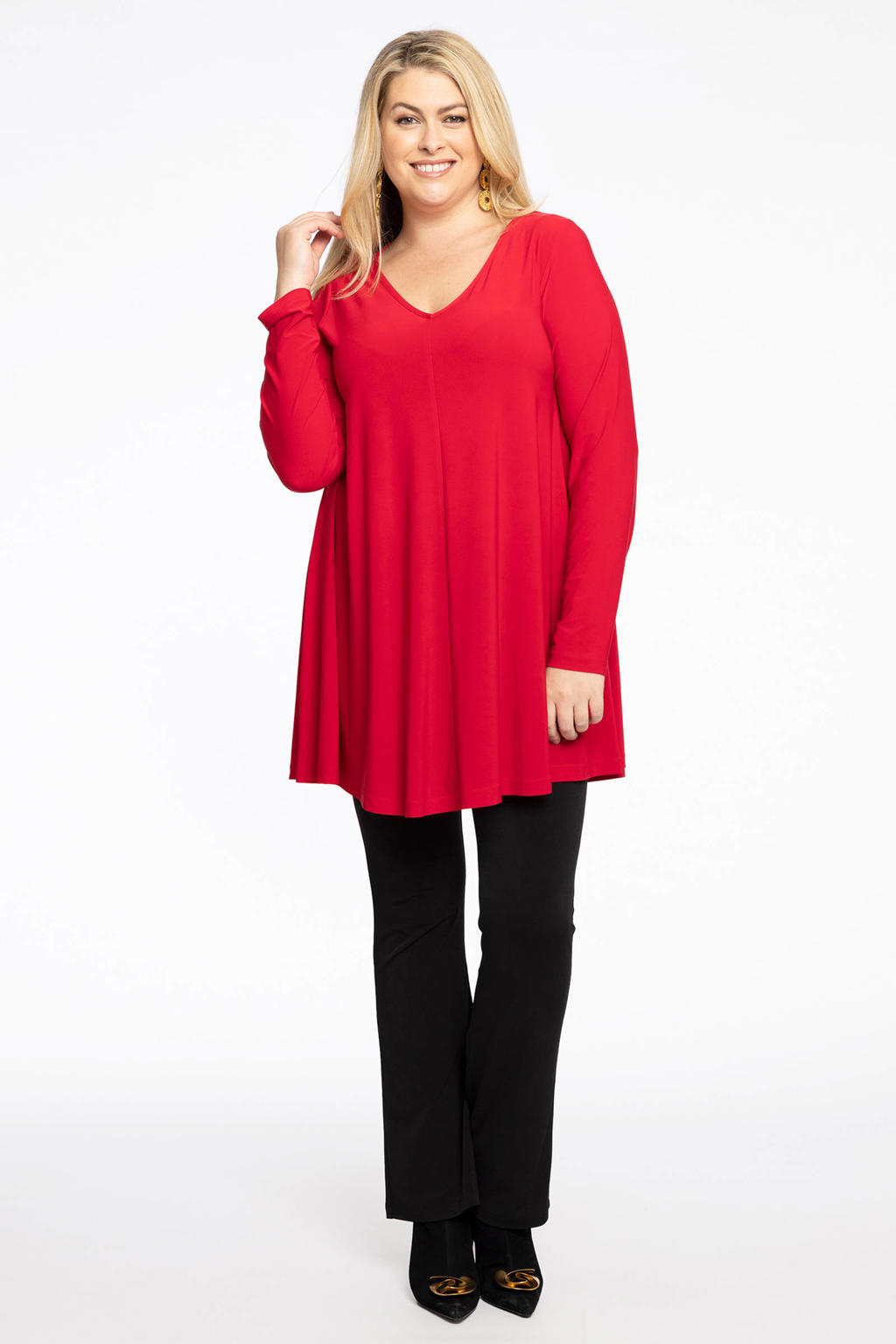 YOEK tuniek DOLCE van travelstof rood