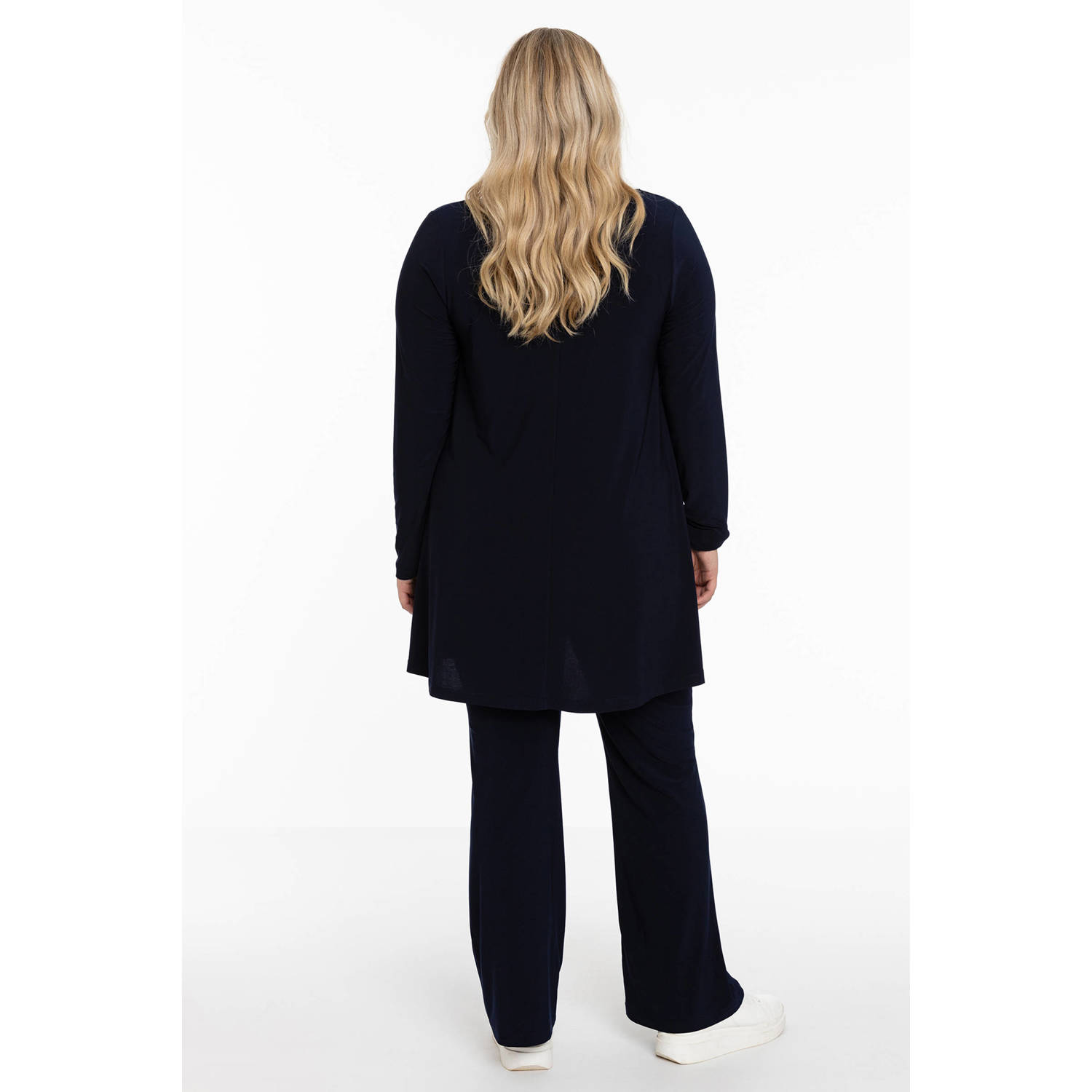 YOEK tuniek DOLCE van travelstof donkerblauw