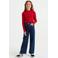 WE Fashion Blue Ridge high waist wide leg jeans blauw