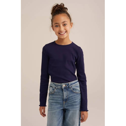 WE Fashion longsleeve hardblauw afbeelding