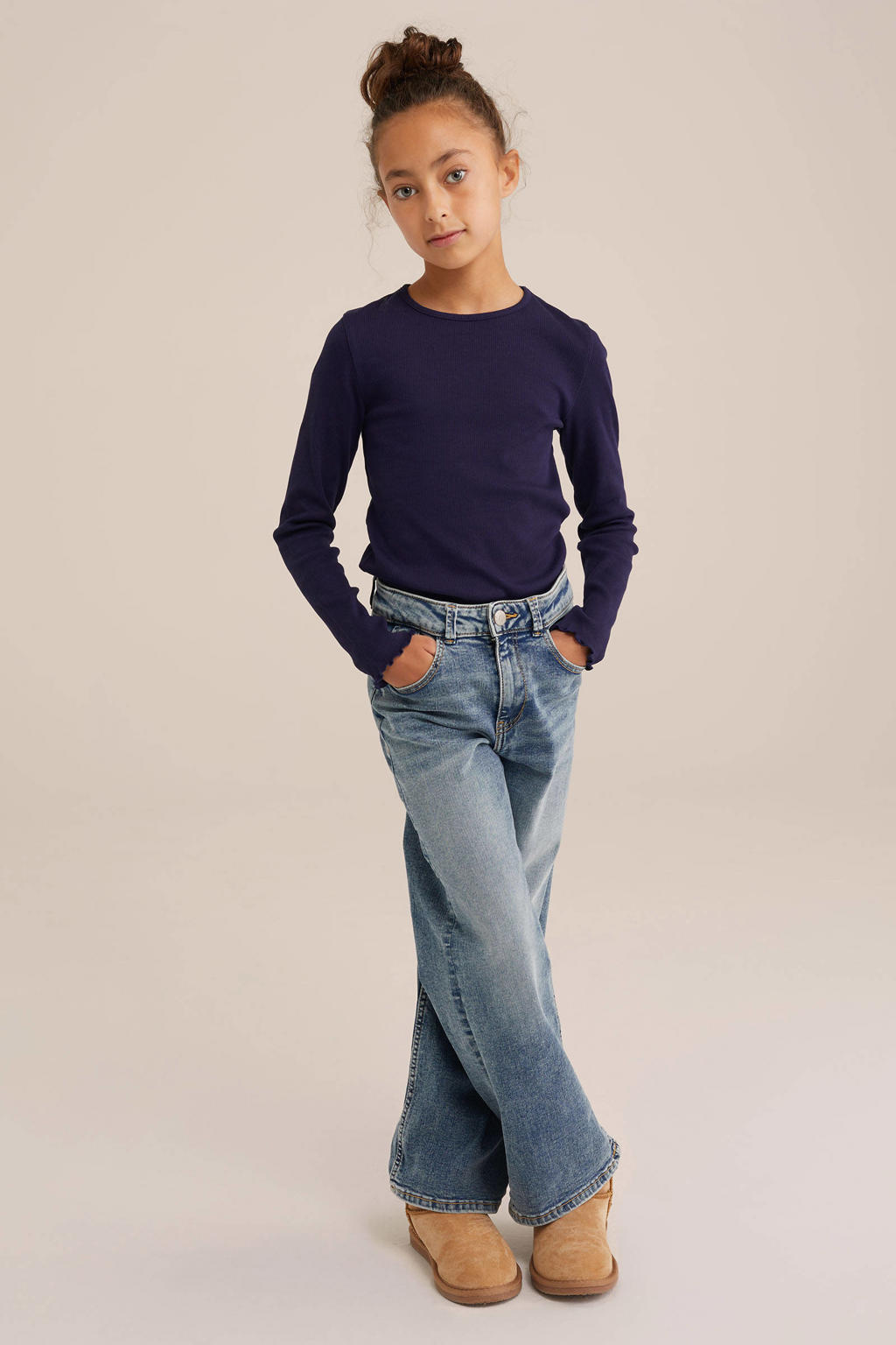 WE Fashion longsleeve - marineblauw
