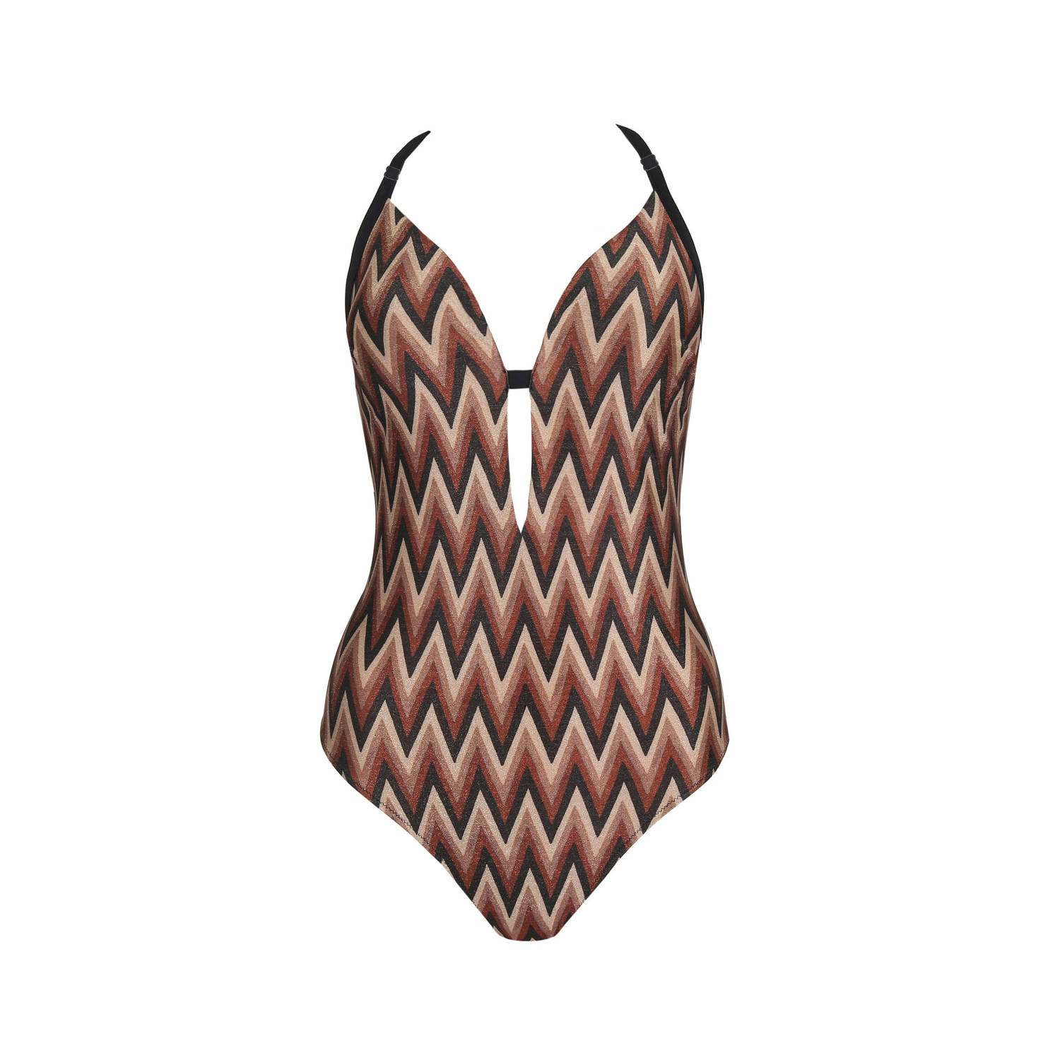Marie Jo badpak Su Ana met lurex bruin zwart