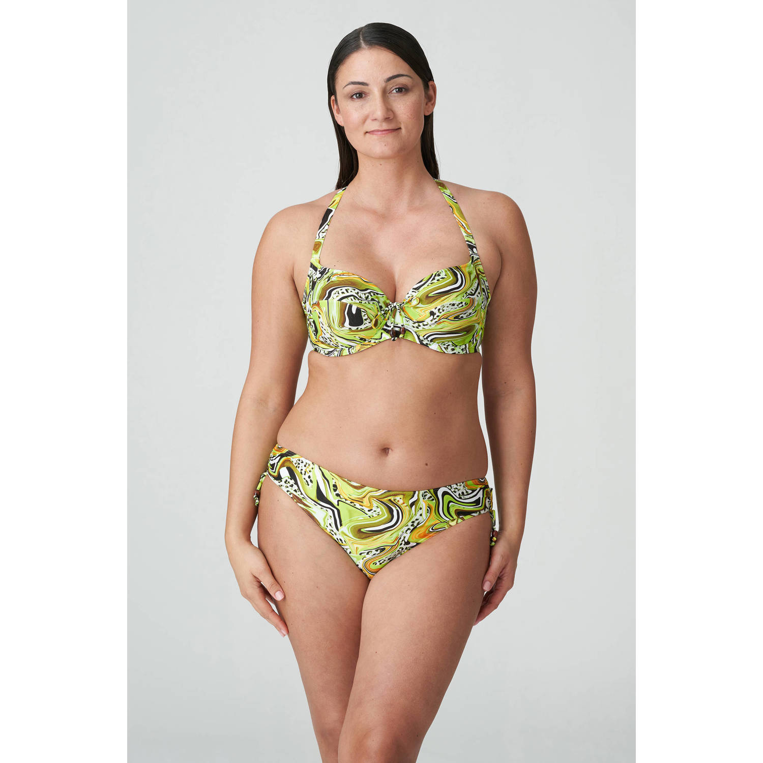PrimaDonna niet-voorgevormde beugel bikinitop Jaguarau limegroen geel