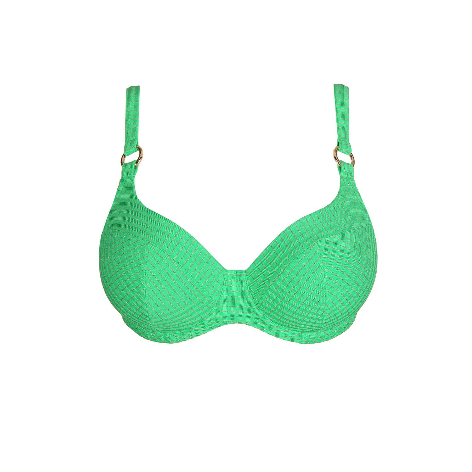 PrimaDonna niet-voorgevormde beugel bikinitop Maringa met lurex groen