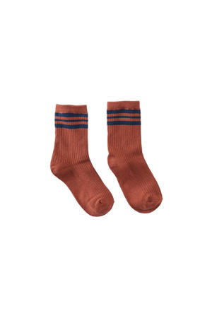 sokken Lamond brique/donkerblauw