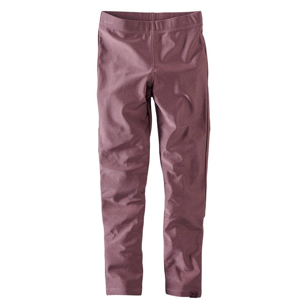 Oudroze meisjes Z8 legging Giselle van stretchkatoen met slim fit, regular waist en elastische tailleband