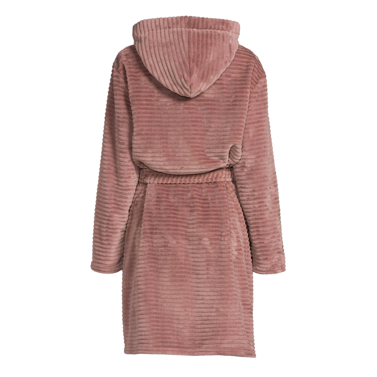 ten Cate fleece badjas met capuchon taupe