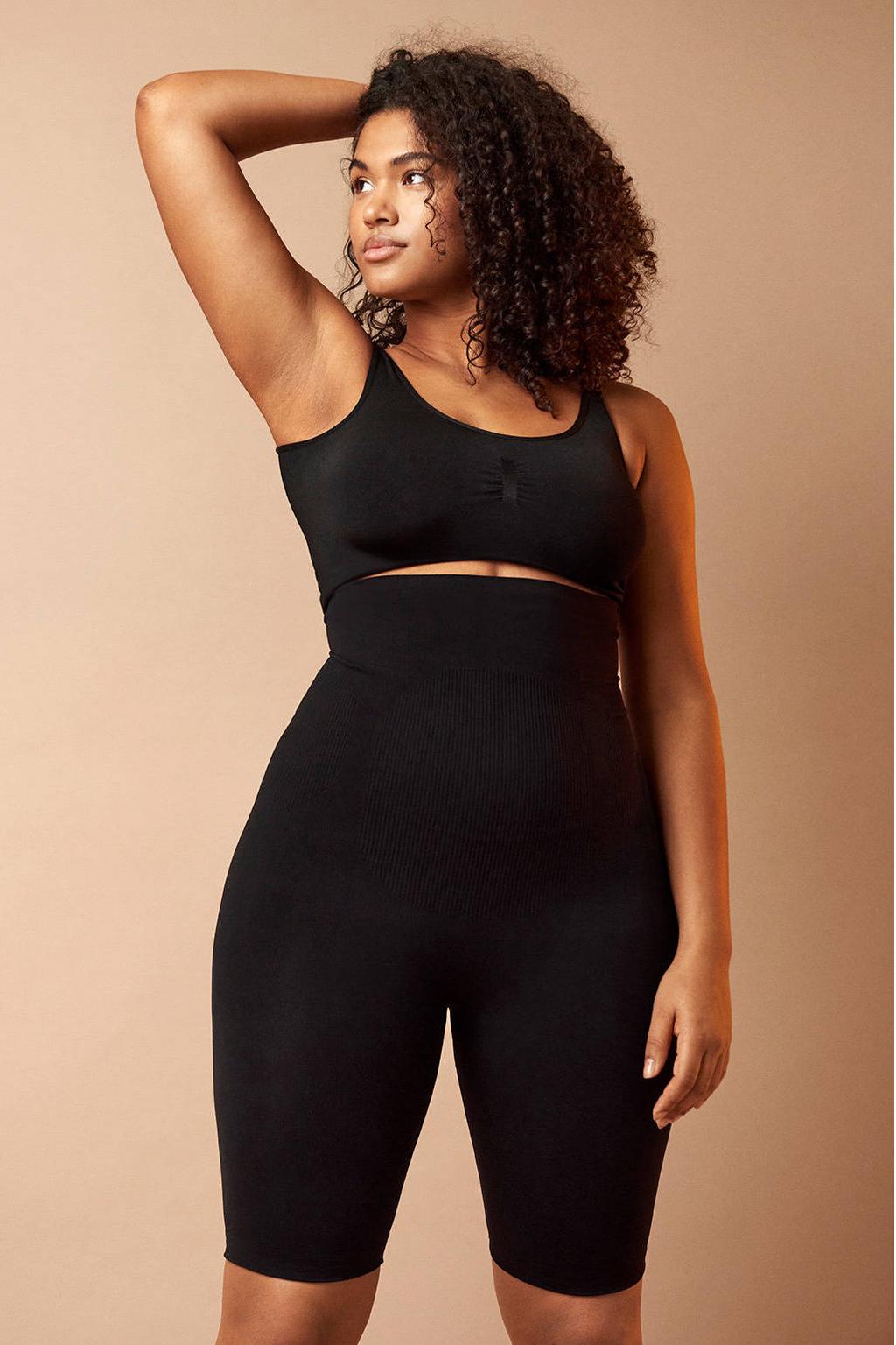 Zizzi high waist corrigerende short zwart