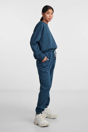 high waist regular fit sweatpants PCCHILLI jeansblauw