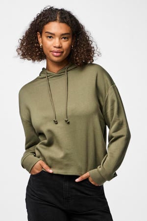 hoodie PCCHILLI olijfgroen
