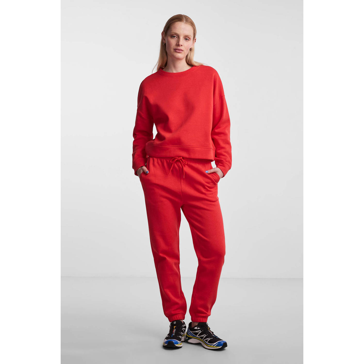 PIECES sweater PCCHILLI rood
