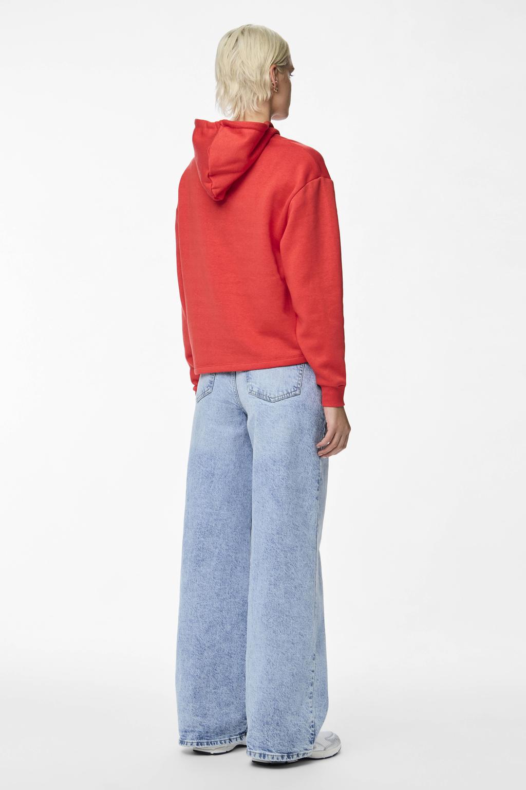 PIECES hoodie PCCHILLI rood