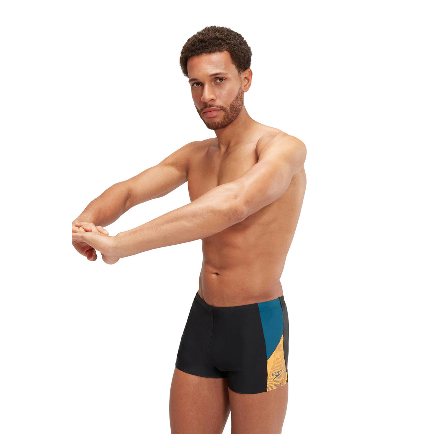 Speedo EnduraFlex zwemboxer Dive zwart oranje