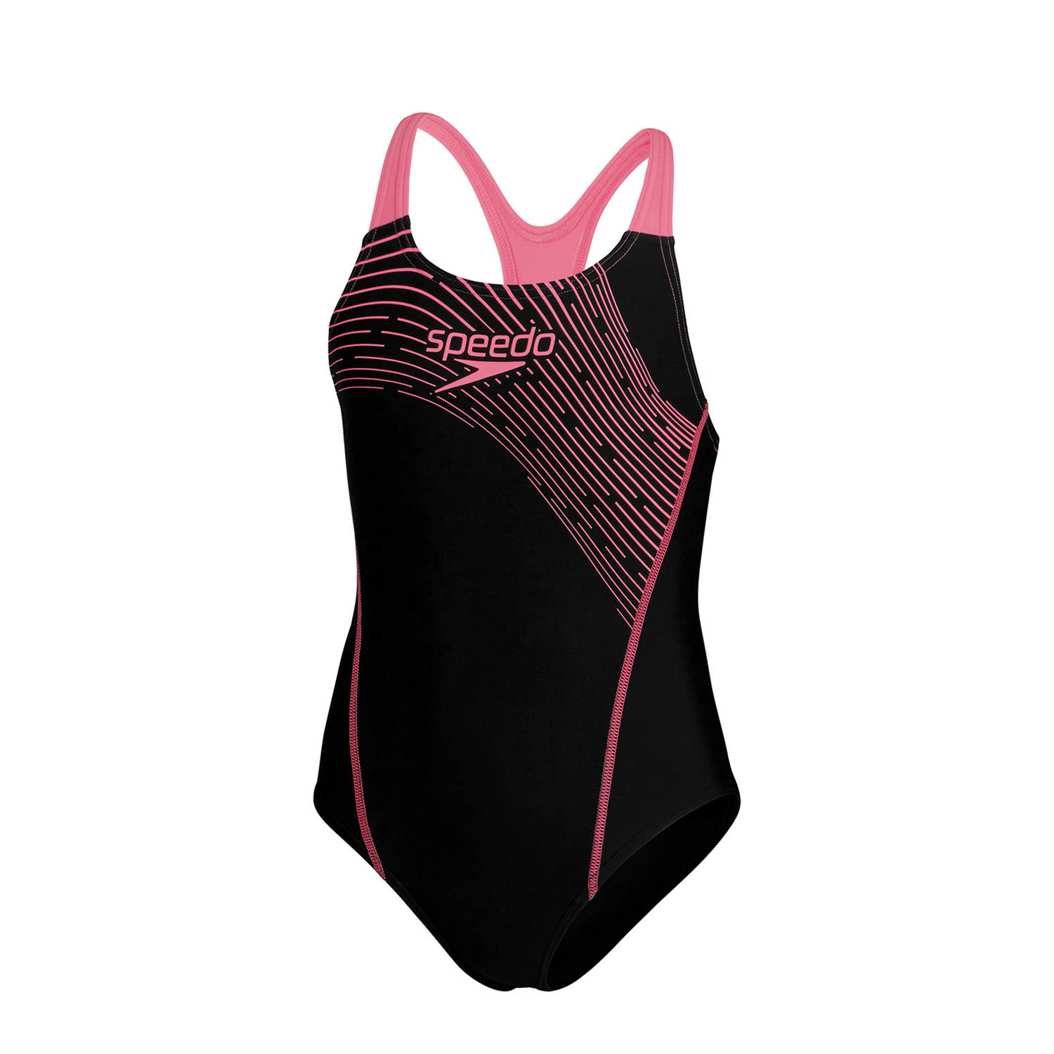 Speedo ECO EnduraFlex sportbadpak Medley medalist zwart roze Meisjes Gerecycled polyamide 176