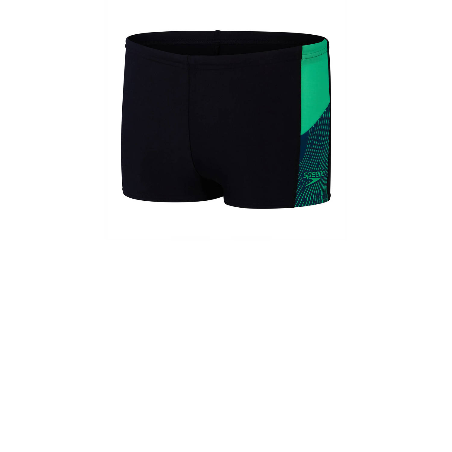 Speedo ECO EnduraFlex zwemboxer Dive zwart groen Jongens Polyamide Meerkleurig 128