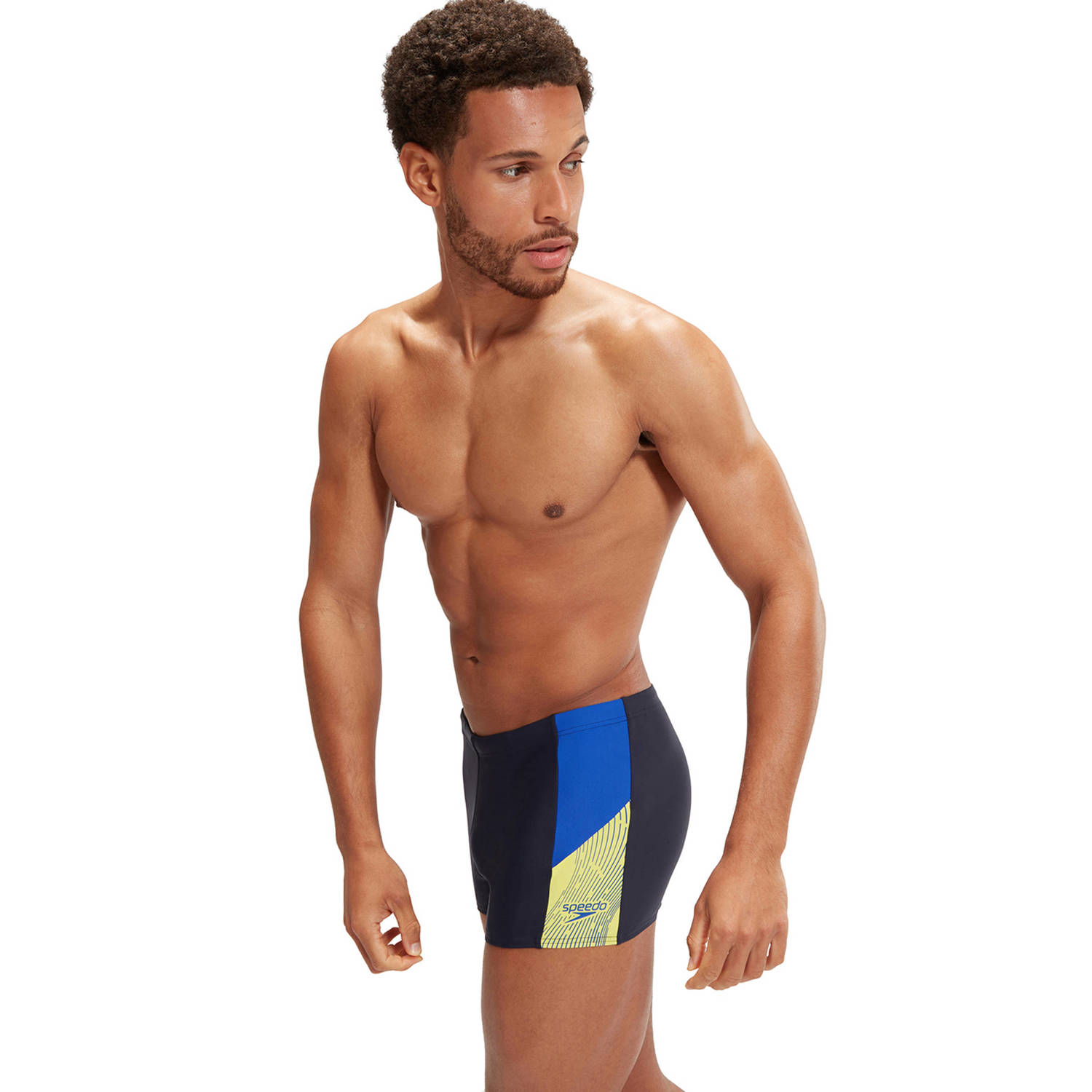 Speedo ECO EnduraFlex zwemboxer Dive donkerblauw geel