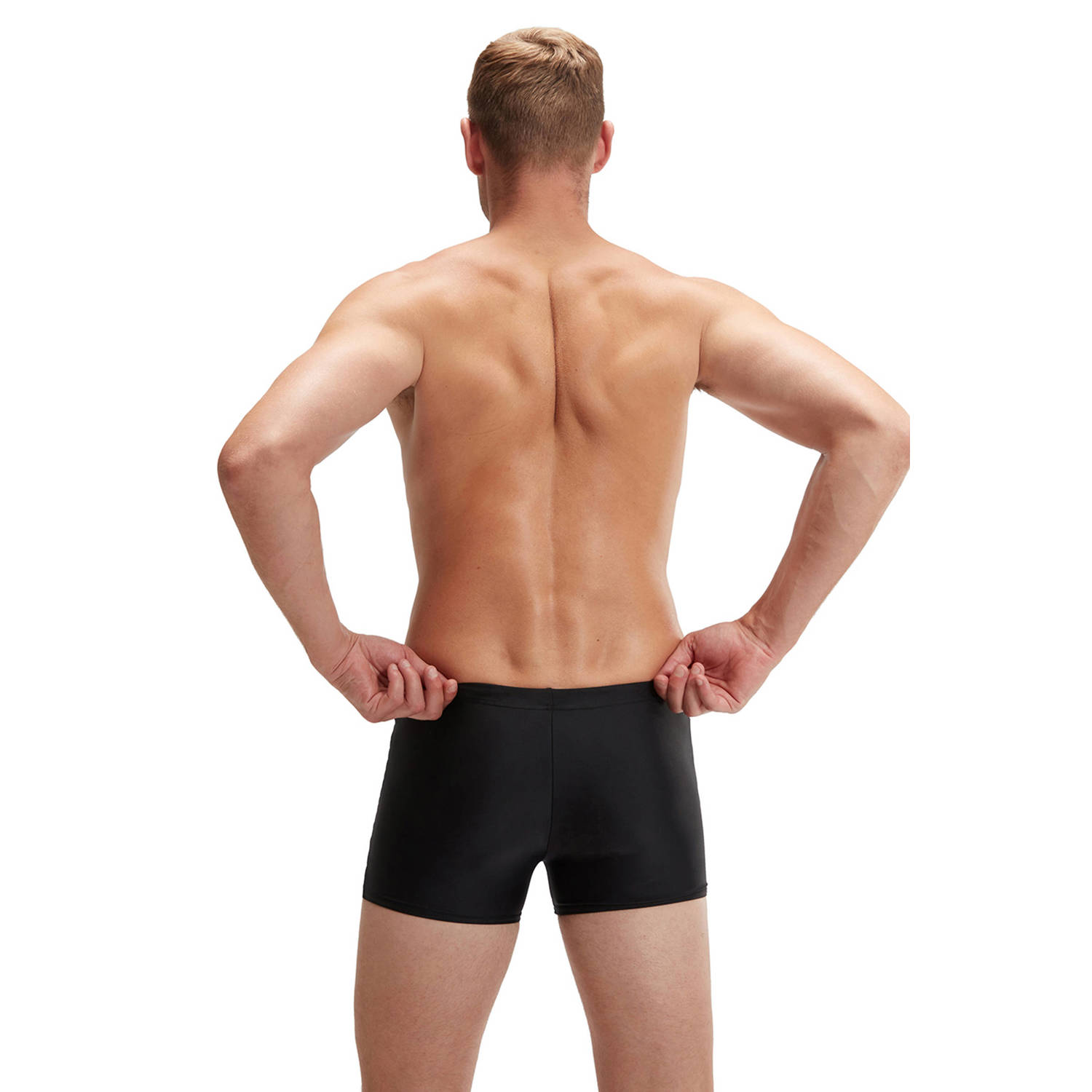 Speedo EnduraFlex zwemboxer Medley Logo zwart donkergrijs