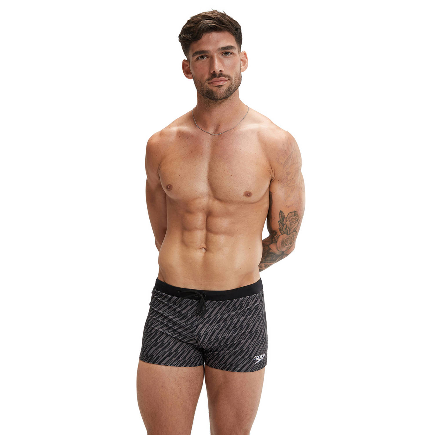 Speedo EnduraFlex zwemboxer Valmilton zwart grijs