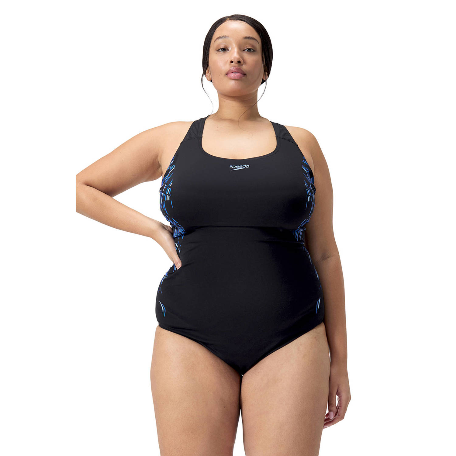 Speedo Endurance+ sportbadpak Placement Medalist zwart blauw
