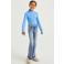 WE Fashion ribgebreide longsleeve blauw