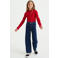 WE Fashion ribgebreide longsleeve rood