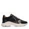 Manfield chunky leren sneakers zwart