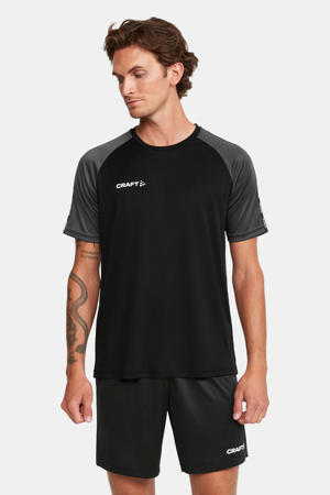 Senior  sport T-shirt zwart/antraciet