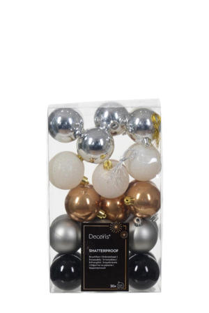 kerstbal Mixbox (set van 30) (ø6 cm)