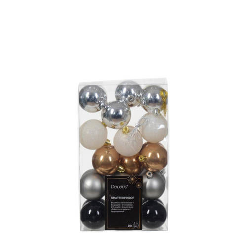 Wehkamp Decoris kerstbal Mixbox (set van 30) (ø6 cm) aanbieding