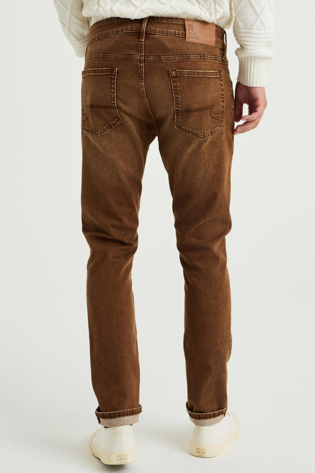 WE Fashion slim fit jeans caramel wehkamp