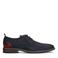 Van Lier leren veterschoenen donkerblauw