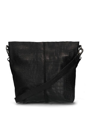 leren crossbody tas zwart