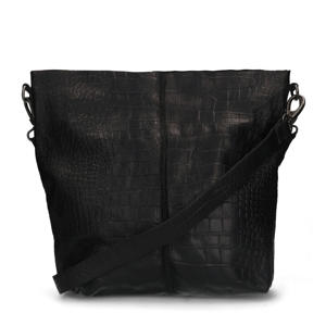 leren crossbody tas zwart