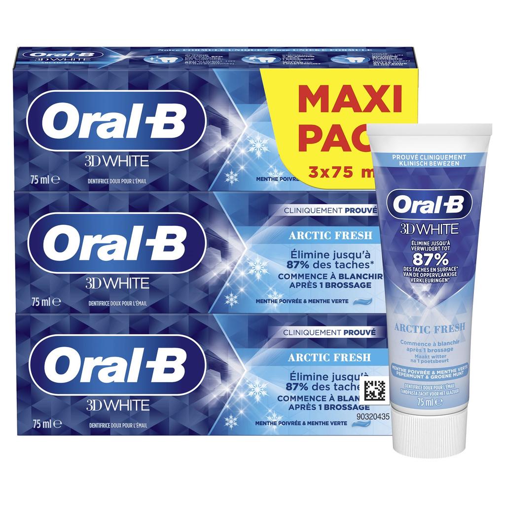Oral-B 3D White Arctic Fresh tandpasta - 3 x 75 ml