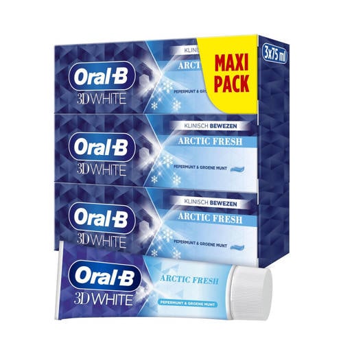 Wehkamp Oral-B 3D White Arctic Fresh tandpasta - 3 x 75 ml aanbieding