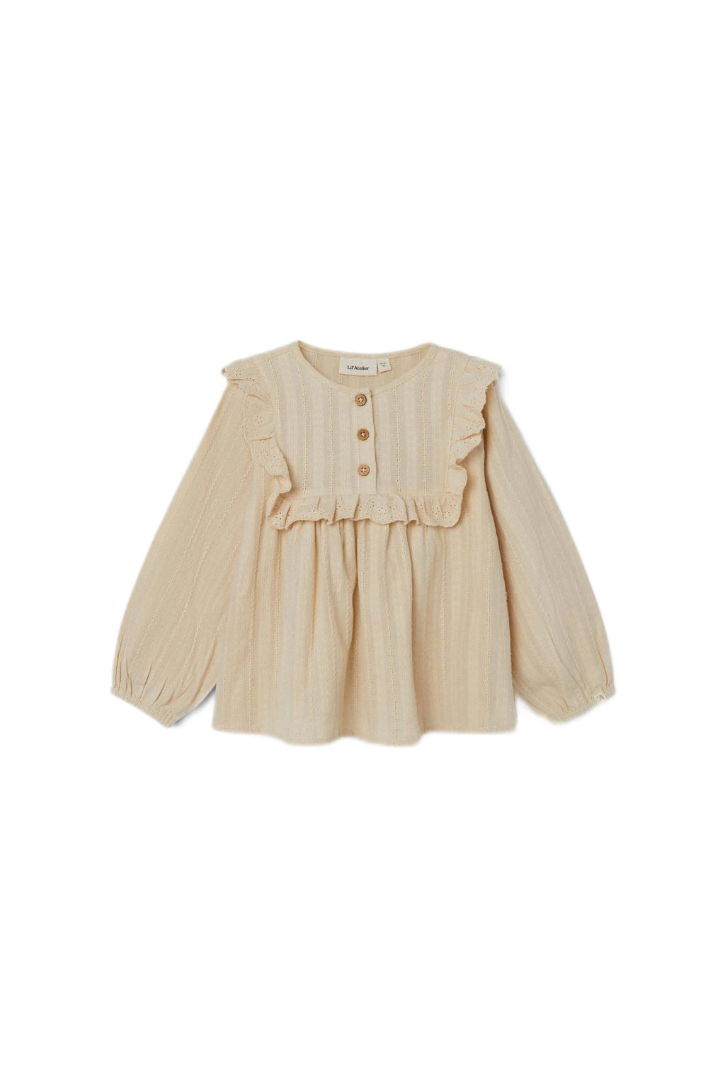 Lil'Atelier - woven blouse - coconut milk stripe