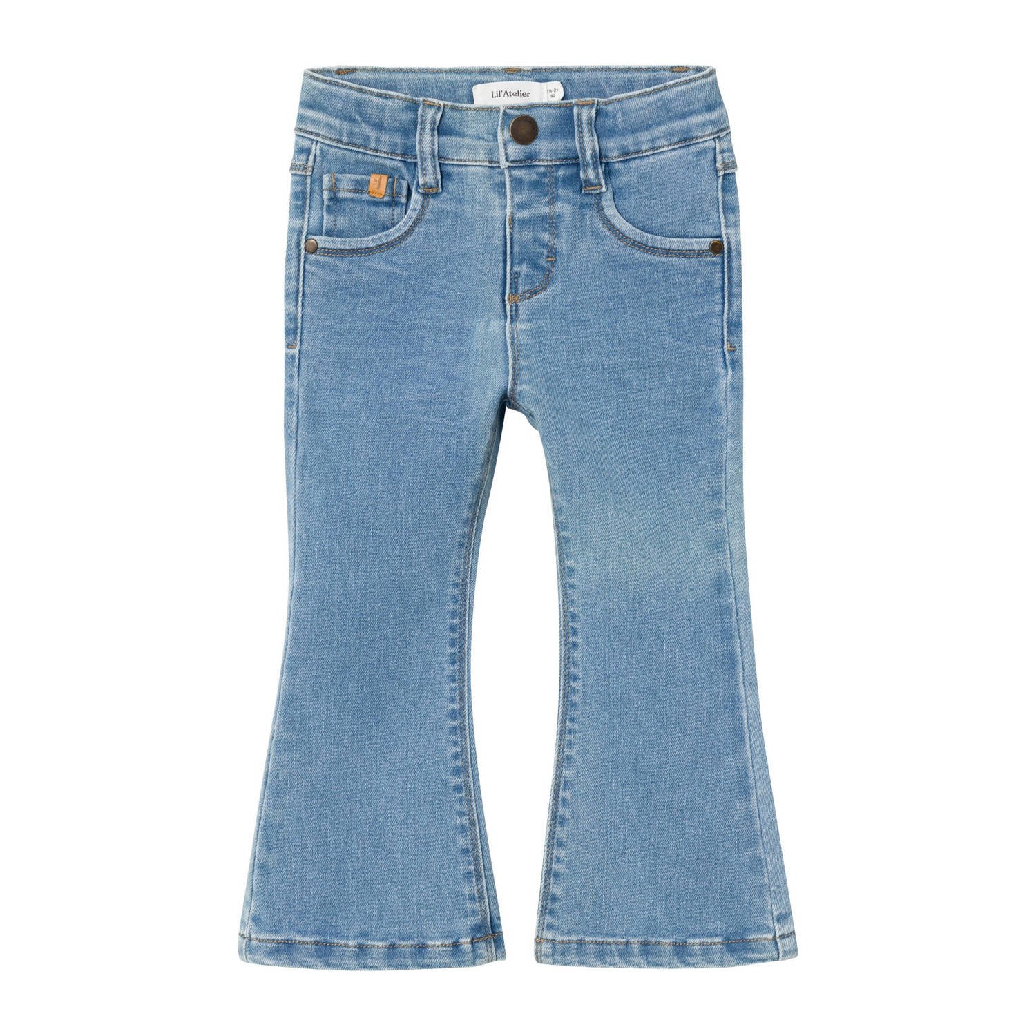 LIL' ATELIER Meisjes Jeans Nmfsalli Hw Slim Boot Jeans 5509-ms Blauw