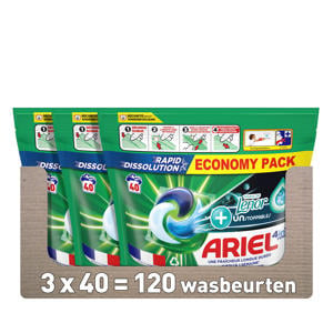 Wehkamp Ariel PODS+ vloeibaar wasmiddelcapsules + Touch Van Lenor Unst Color - 3 x 40 wasbeurten - 120 wasbeurten aanbieding