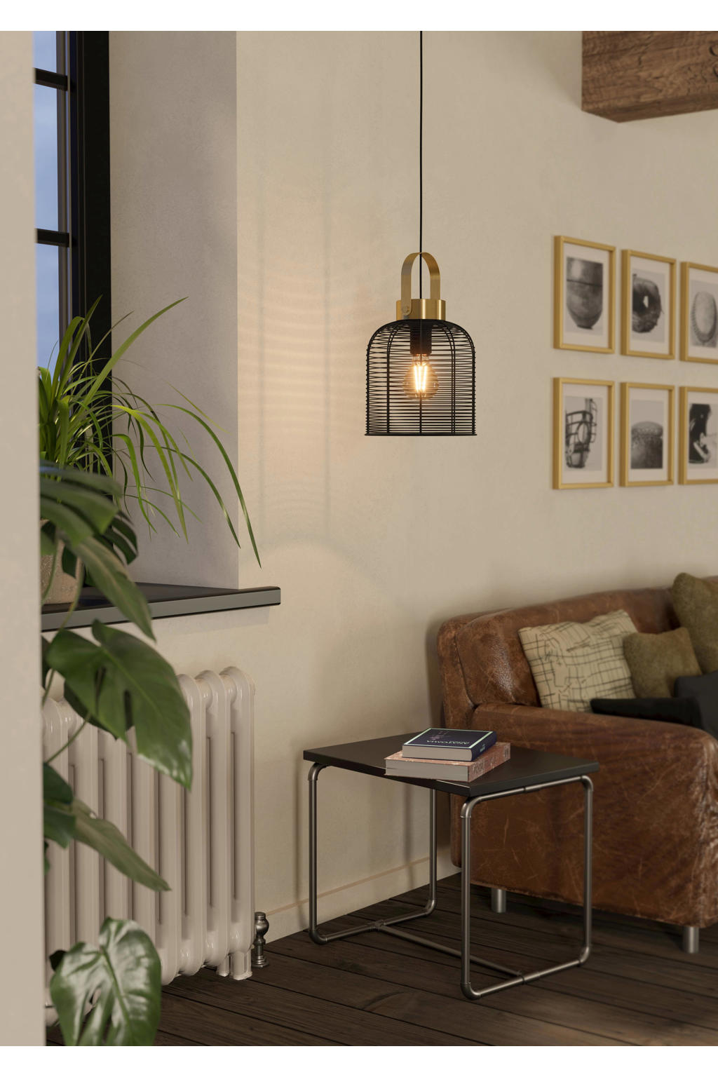 Eglo 49247 - Hanglamp TRURO 2 1xE27/60W/230V