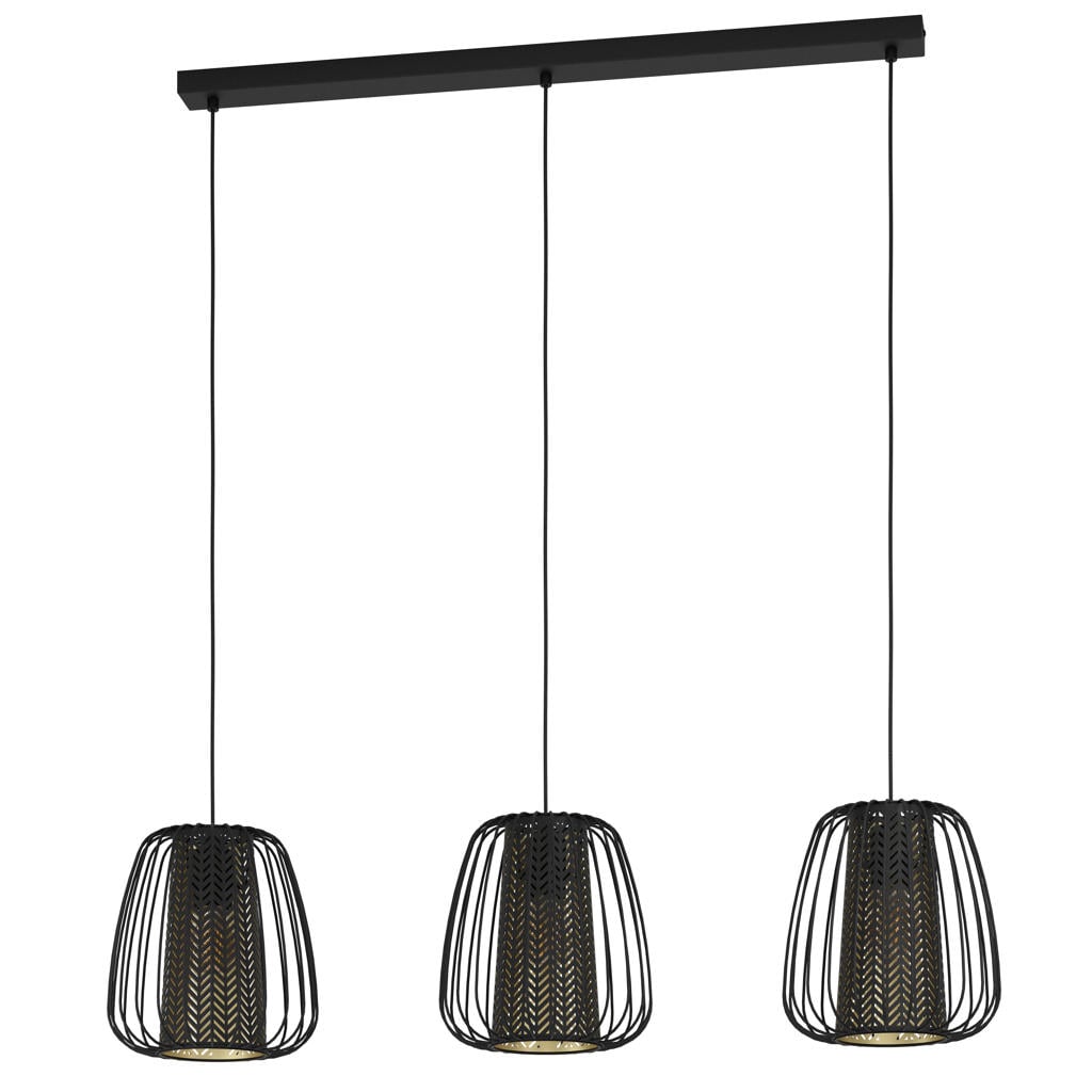 EGLO Curasao Hanglamp - E27 - 99,5 cm - Zwart|Goud