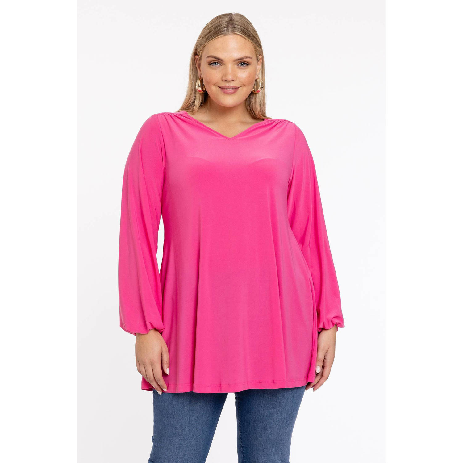 YOEK tuniek DOLCE van travelstof roze