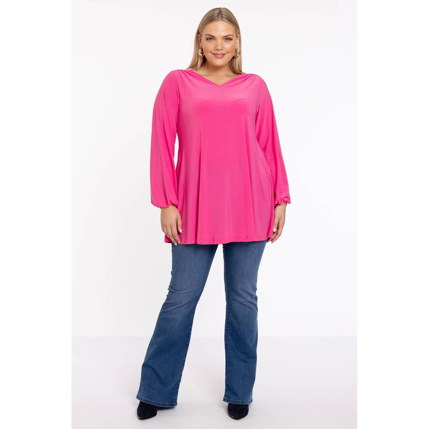 YOEK tuniek DOLCE van travelstof roze