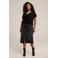 WE Fashion Curve top met textuur zwart