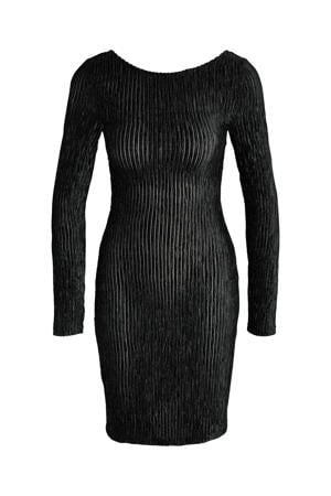 jurk NMFRYD met textuur zwart