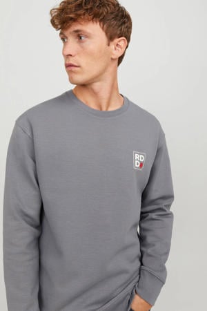 sweater RDDDEAN met printopdruk grijs