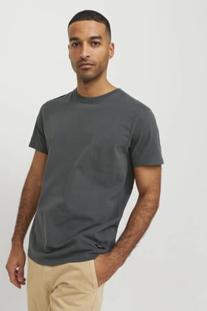 regular fit T-shirt RDDDAN met logo grijs