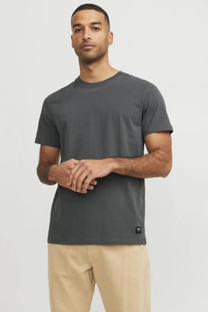 regular fit T-shirt RDDDAN met logo grijs